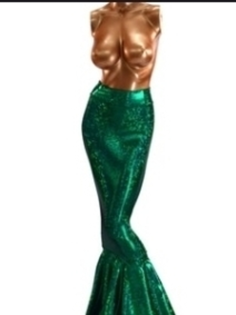 Sequined Emerald Green Maxi Skirt